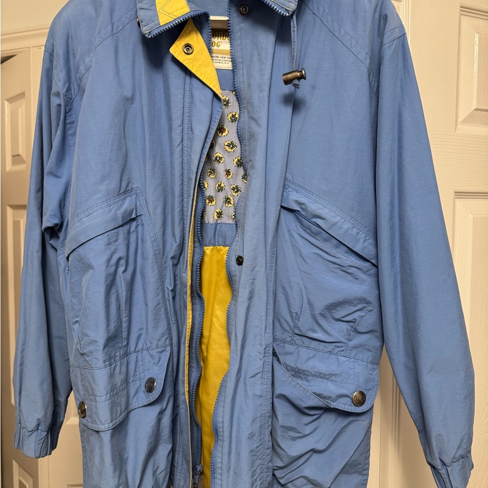 Vintage Blue Jacket with Yellow Accents